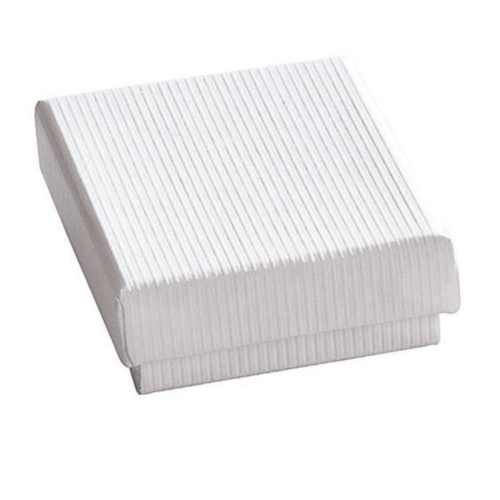 1 boite cadeau bijou en carton - blanc - 6 x 4,5 x 2,8 cm