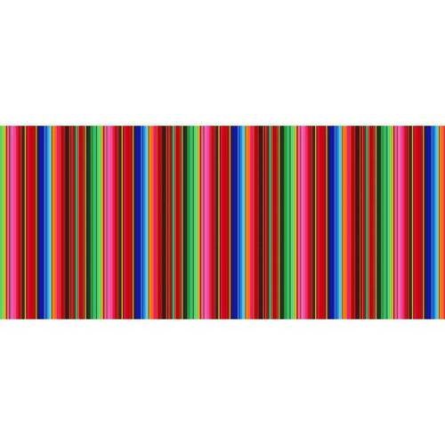 Coupon tissu coton imprimé - rayures multicolores - happiness - 45 x 50 cm