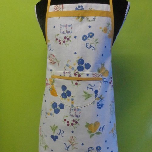 Tablier enfant motif fruits