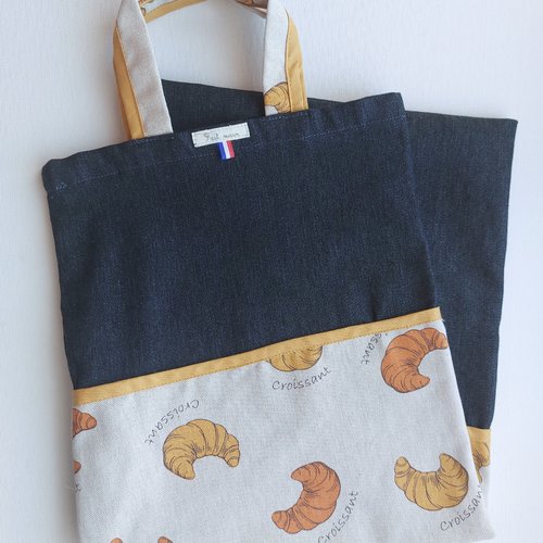 Sac à pain  motifs croissants