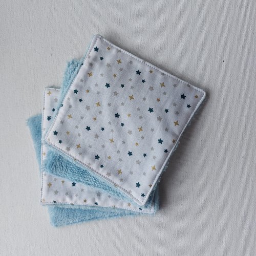 Lingettes démaquillantes motifs étoiles  en lot de 4