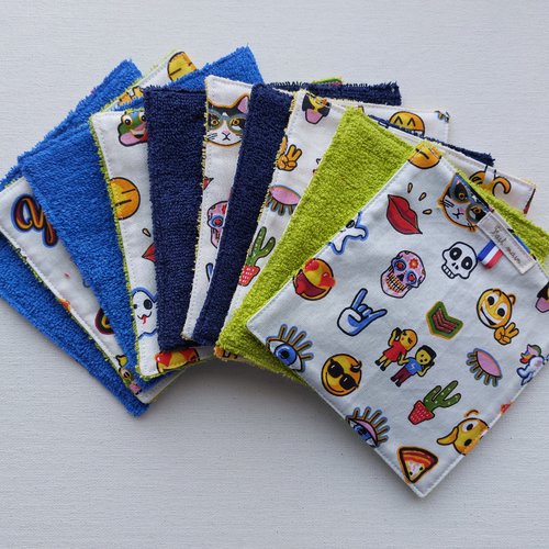 Serviette de table multi motifs 10 pièces