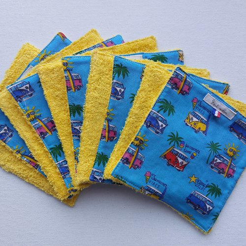 Serviette de table motifs vacances 10 pièces