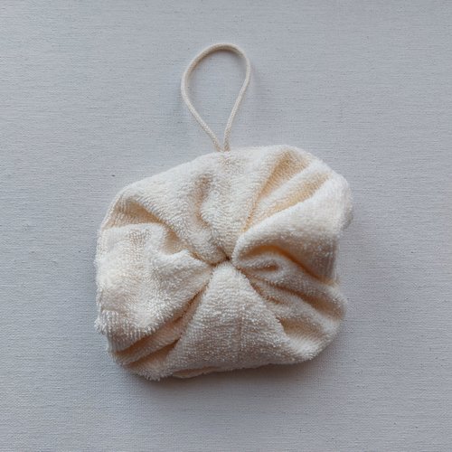 Fleur de douche  en coton éponge 360 gr écru