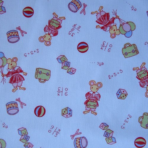 Coupon de tissu motif souris