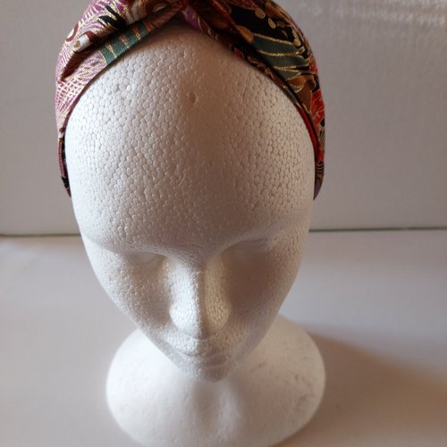 Turban noué cheveux adulte