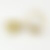 10 bagues enfant reglable metal dore 15 mm - plateau fimo - creation bijoux perles