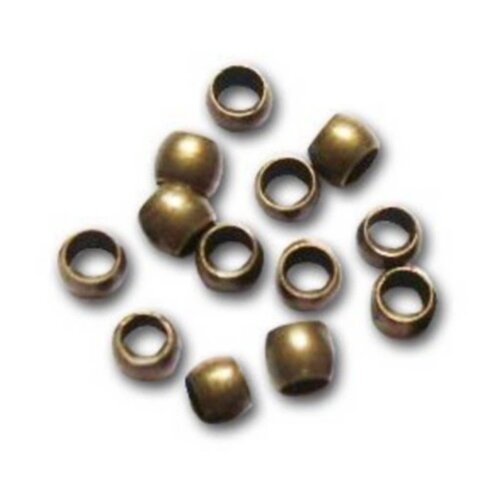 300 perles à ecraser rondes metal bronze diametre 2 mm - creation bijoux perles
