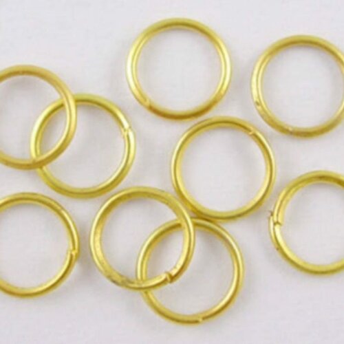 200 anneaux ouverts 6 mm metal dore - creation bijoux perles