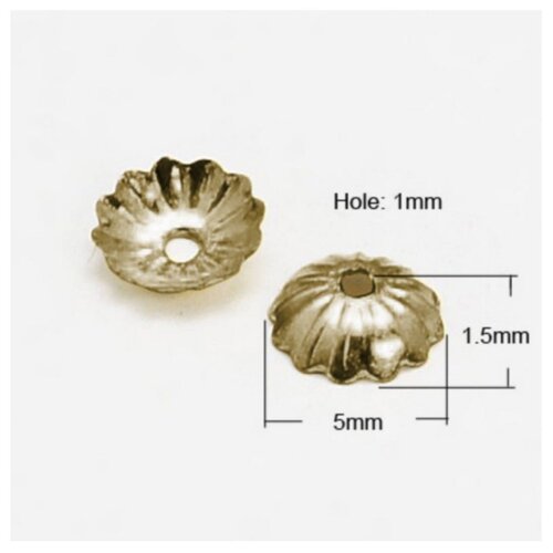 100 coupelles perle intercalaire metal bronze 5 mm - creation bijoux perles