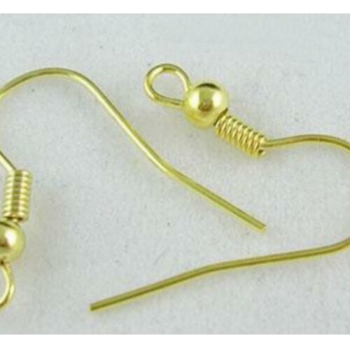 150 crochets supports boucles d'oreilles metal dore 18 mm - creation bijoux perles