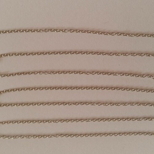 2 m de chaine metal argente 1,5 x 2 mm tres fine - creation bijoux perles