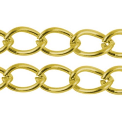 3 m de chaine metal dore sans nickel 8 x 6 mm - creation bijoux perles