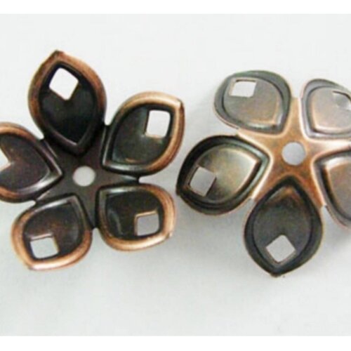 30 coupelles perle intercalaire metal cuivre 18 mm - creation bijoux perles
