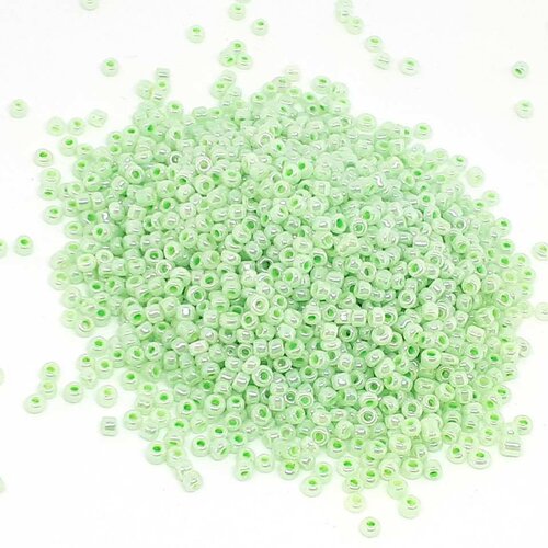 1000 perles de rocaille vert pastel ø 2 mm 12/0 - creation bijoux