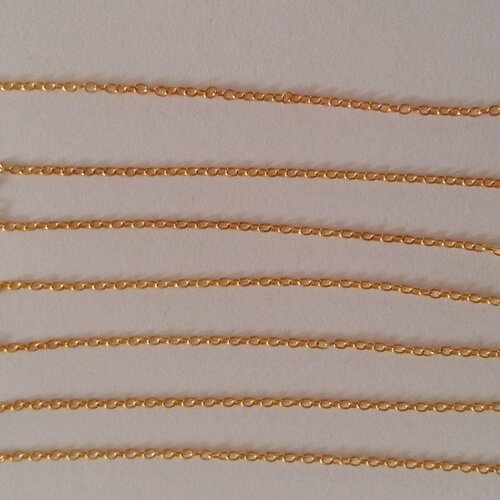 2 m de chaine metal dore 1,5 x 2 mm tres fine - creation bijoux perles