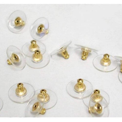 30 embouts fermoirs metal dore / plastique - creation bijoux perles