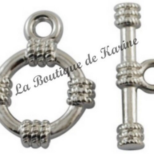 10 fermoirs toogle toggle argente en acrylique ccb - creation bijoux perles