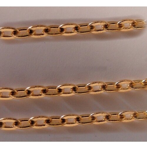 5 m de chaine metal dore 3 x 2 mm - creation bijoux perles