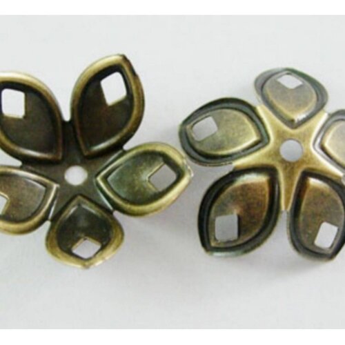 30 coupelles perle intercalaire metal bronze 18 mm - creation bijoux perles