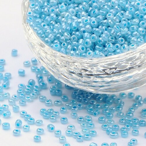 1000 perles de rocaille bleu pastel ø 2 mm 12/0 - creation bijoux