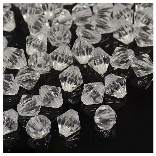 50 perles toupies resine transparentes 8 mm - creation bijoux