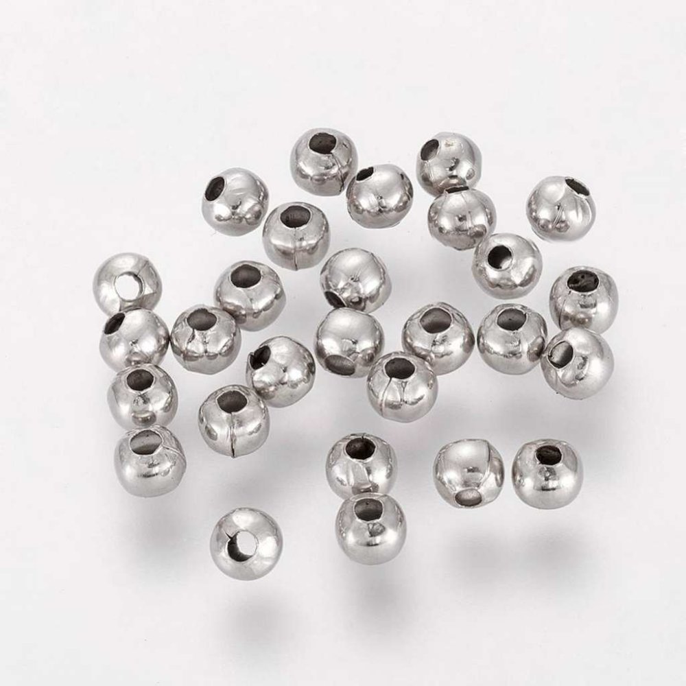 Lot de 200 perles nacrees blanche acrylique ø 6 mm - livraison gratuite -  creation - Un grand marché