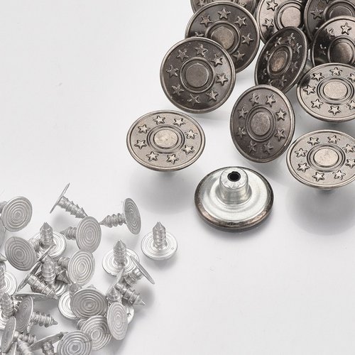 Lot de 20 boutons de rechange pour pantalon - Diamètre