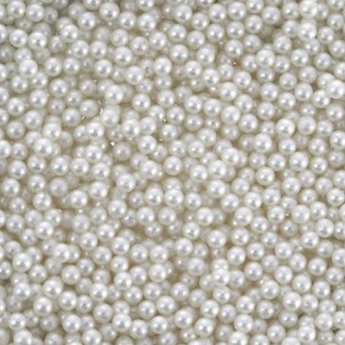 500 perles sans trou rondes acrylique blanc nacré 2,5 mm - non percée - creation diy