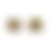 20 perles rondelle intercalaire bords ondulés strass transparent metal doré 8 mm - grade a - creation bijoux