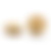 20 perles rondelle intercalaire bords ondulés strass transparent metal doré 10 mm - grade a - creation bijoux