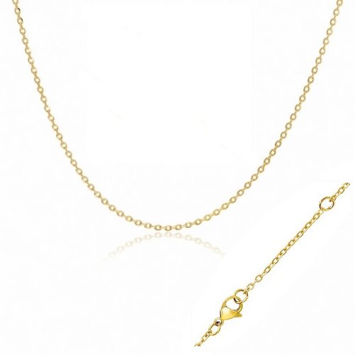 Chaine collier doré or en acier inoxydable 304 pour femme de 40 à 100 cm - epaisseur 2 mm - bijoux