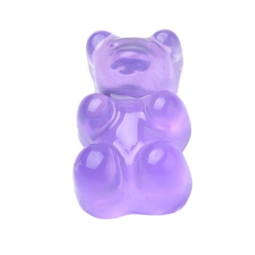10 cabochon ours ourson violet translucide résine 17 x 10 mm - dos plat - perles creation diy