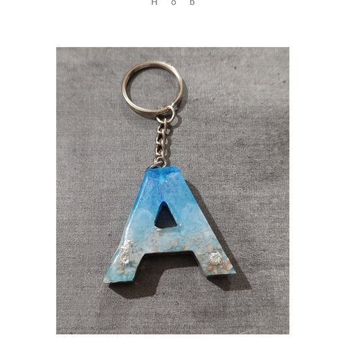 Porte clé alphabet en résine "a"