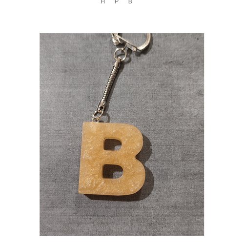 Porte clé alphabet en résine "b"