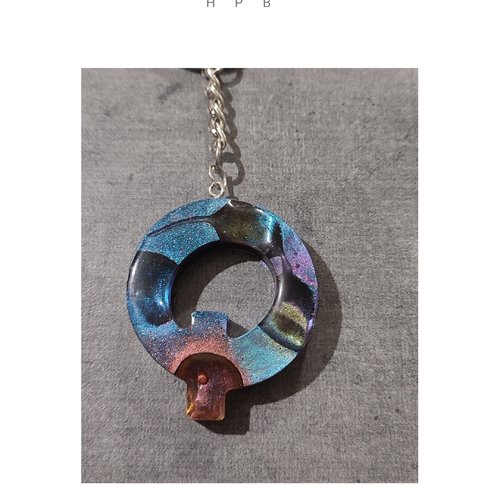 Porte clé alphabet en résine "q"
