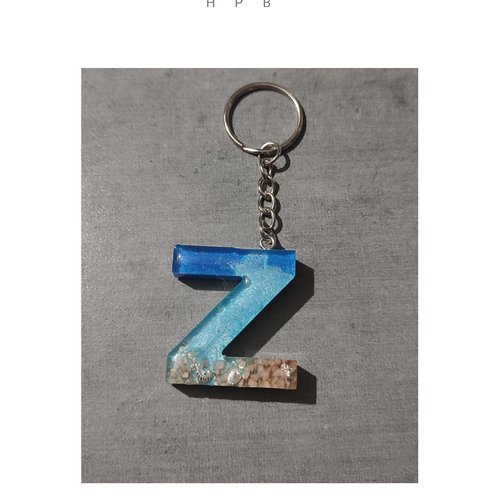 Porte clé alphabet en résine "z"