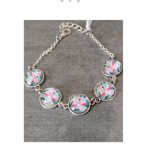 Bracelet métal argenté flamands