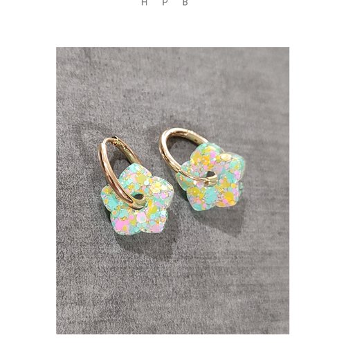 Boucles d'oreilles créoles et pampilles
