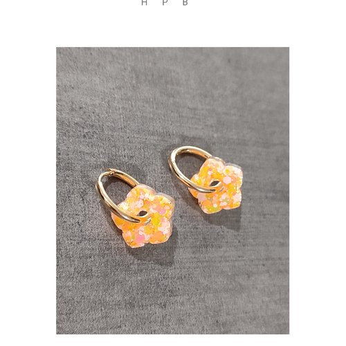 Boucles d'oreilles créoles et pampilles