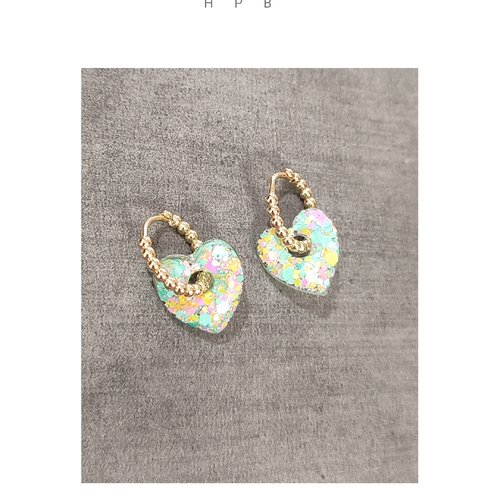 Boucles d'oreilles créoles et pampilles