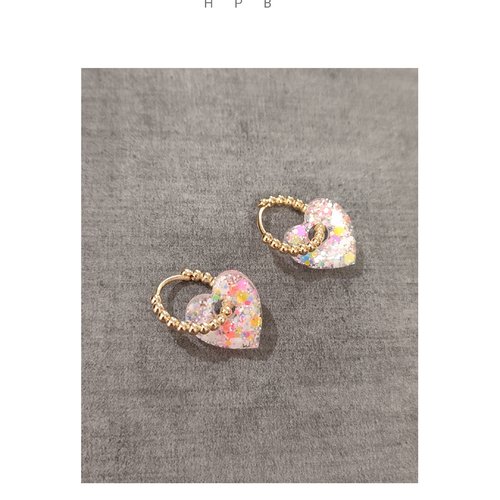 Boucles d'oreilles créoles et pampilles