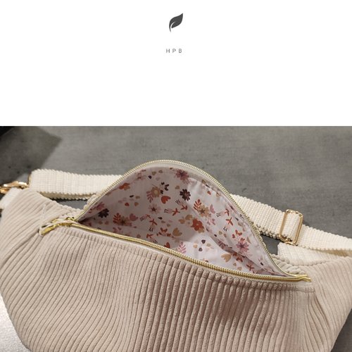 Sac banane velours côtelé