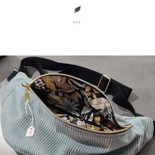 Sac banane velours côtelé