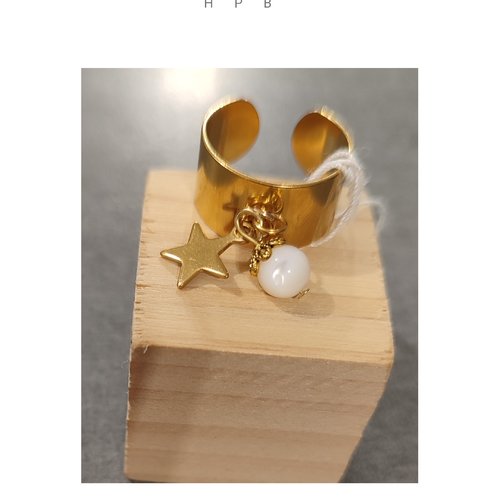 Bague réglable nacre