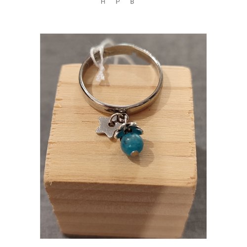 Bague réglable apatite