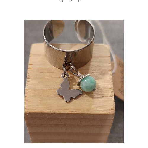 Bague réglable amazonite
