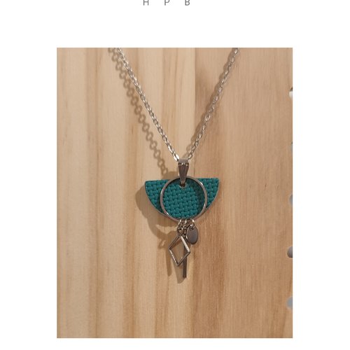 Collier cuir acier inoxydable