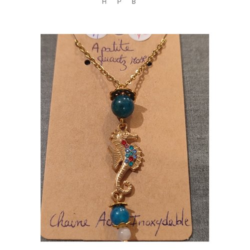Collier fantaisie pierre naturelle