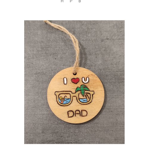 Porte clé "i love you dad"